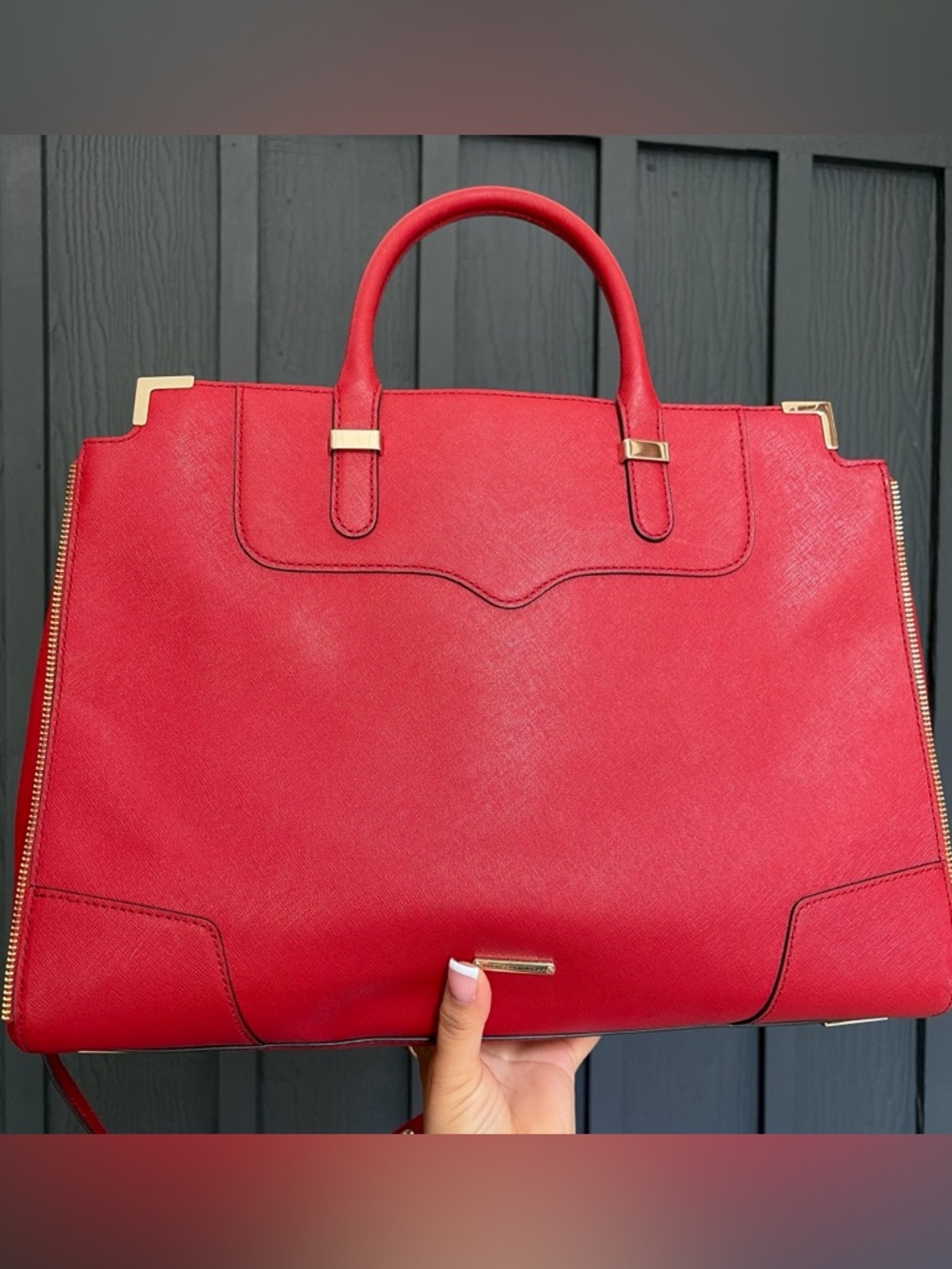 Rebecca Minkoff Large Red Shoulder Strap Tote Bag